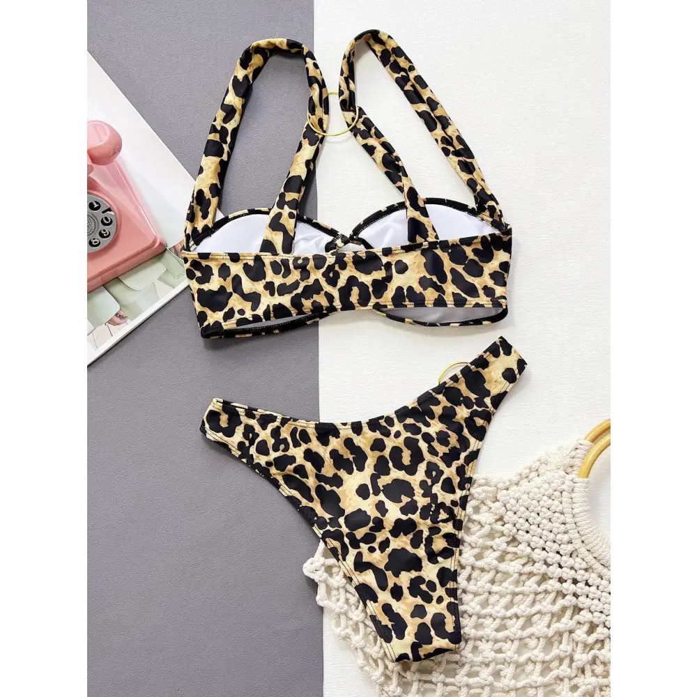 Fierce Leopard Ring Bikini Set Unleashes Your Wild Side