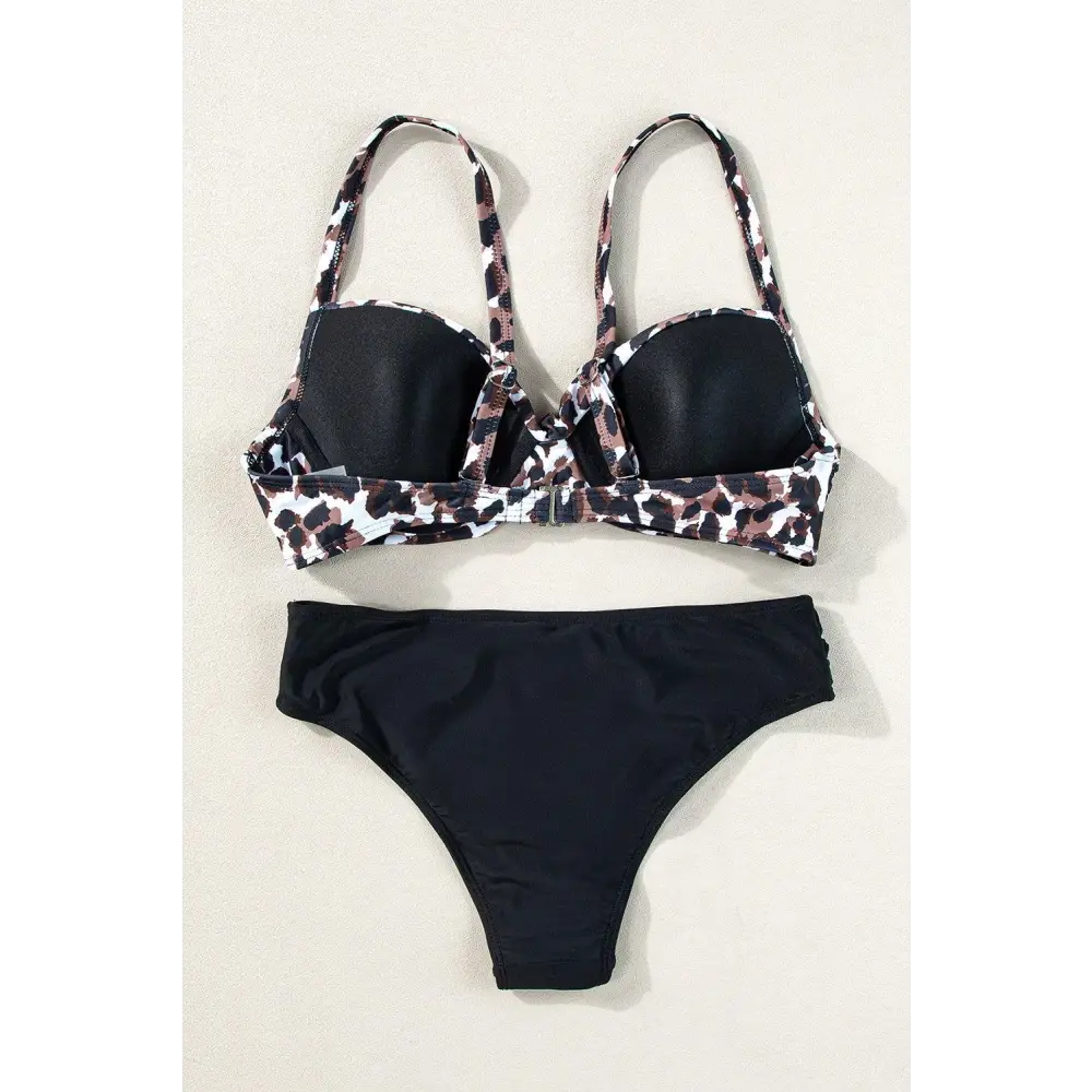 Fierce Leopard Sweetheart Neck Bikini Set for Beach Goddesses