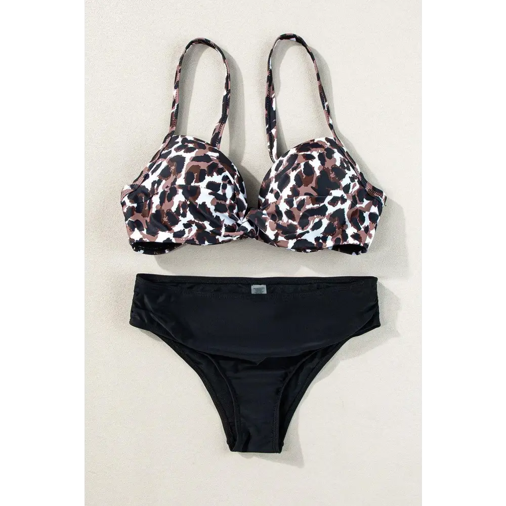 Fierce Leopard Sweetheart Neck Bikini Set for Beach Goddesses