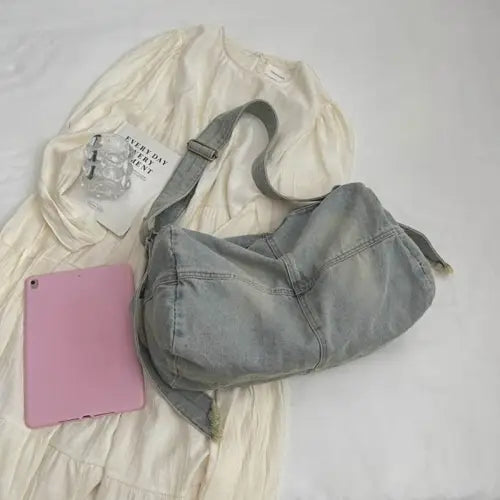 Light Blue Denim Tote Bag