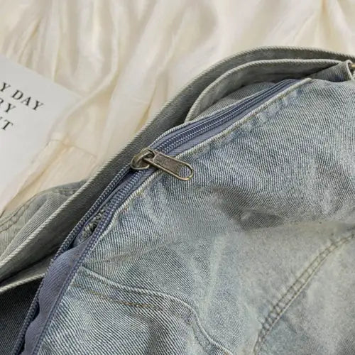 Light Blue Denim Tote Bag