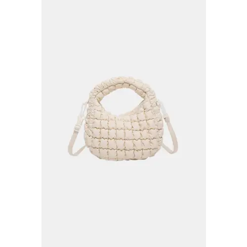 Luxe Dawnlight Quilted Puffy Removable Strap Crossbody Bag - Perfect for Special Occasions