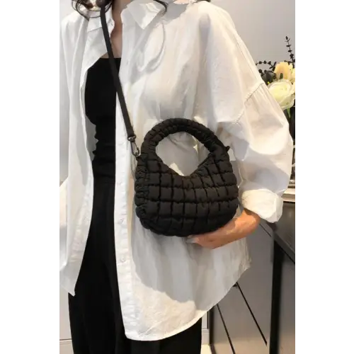 Luxe Dawnlight Quilted Puffy Removable Strap Crossbody Bag - Perfect for Special Occasions