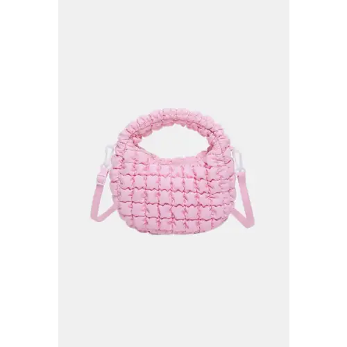 Luxe Dawnlight Quilted Puffy Removable Strap Crossbody Bag - Perfect for Special Occasions