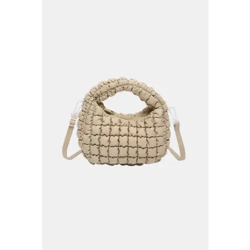 Luxe Dawnlight Quilted Puffy Removable Strap Crossbody Bag - Perfect for Special Occasions