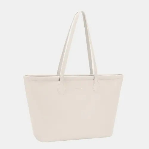 Luxurious David Jones PU Leather Tote Bag in Elegant Beige