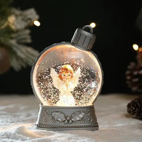 Magical LED Flame Light Snow Globes for Holiday Home Décor