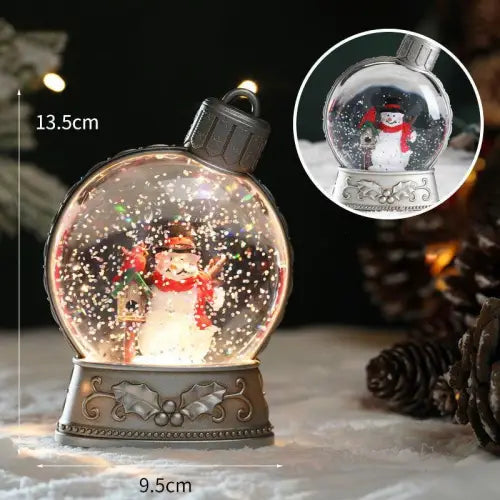 Magical LED Flame Light Snow Globes for Holiday Home Décor