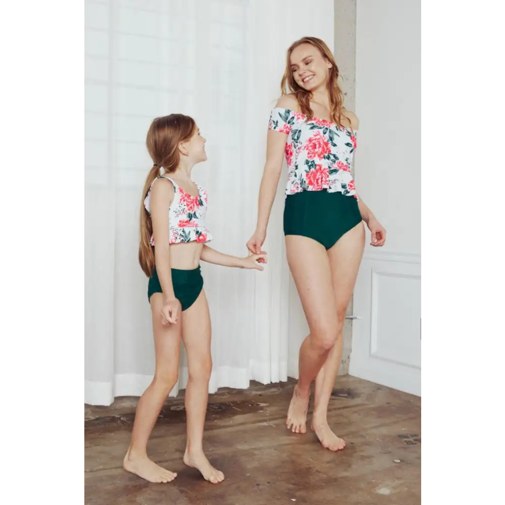 Marina West Swim Coastal Cutie Floral Off-Shoulder Tankini