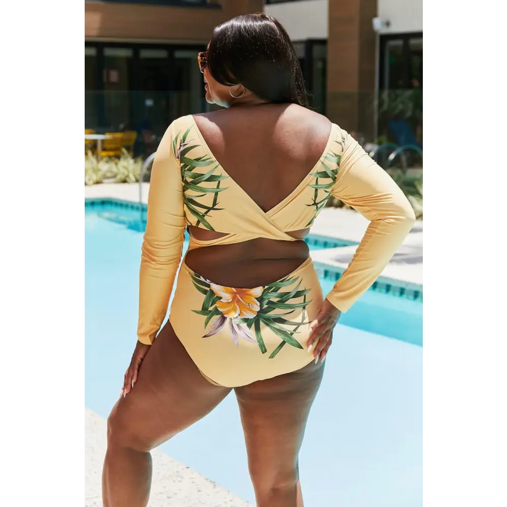 Vibrant Marina West Swim Longsleeve One-Piece for Sun-Safe Fun