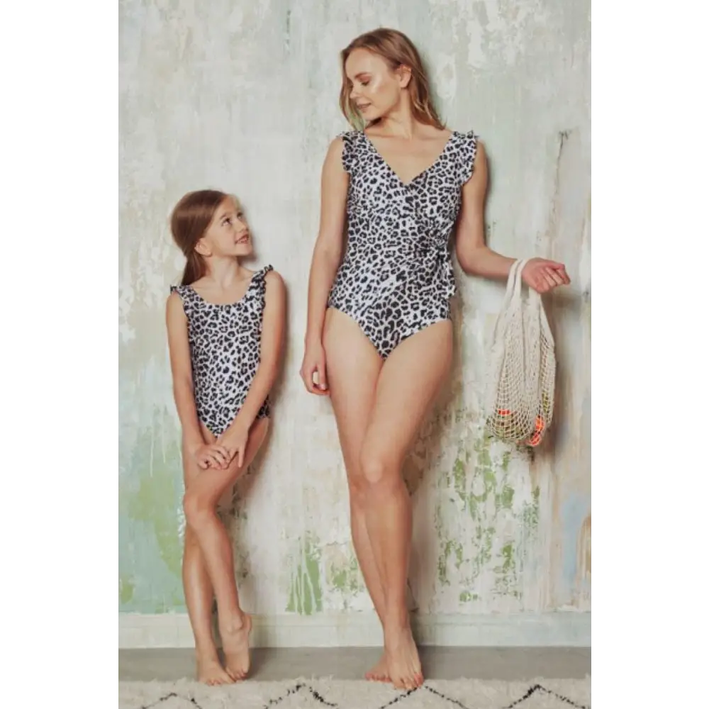 Fierce Faux Wrap Leopard One-Piece by Marina West Swim