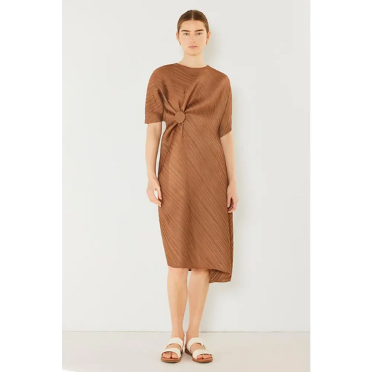 Marina West Swim Pleated Dolman Sleeve Dress - CM Fashion