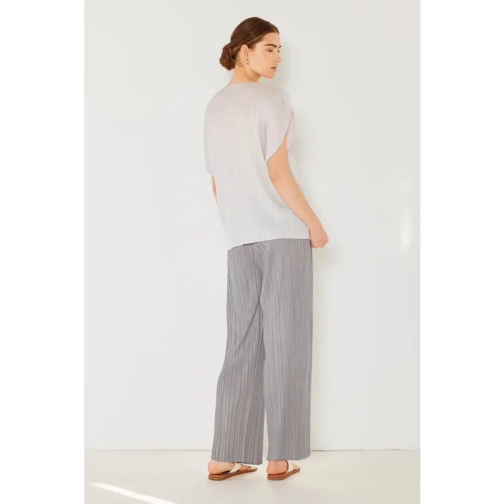 Marina West Swim Pleated Elastic-Waist Straight Pants