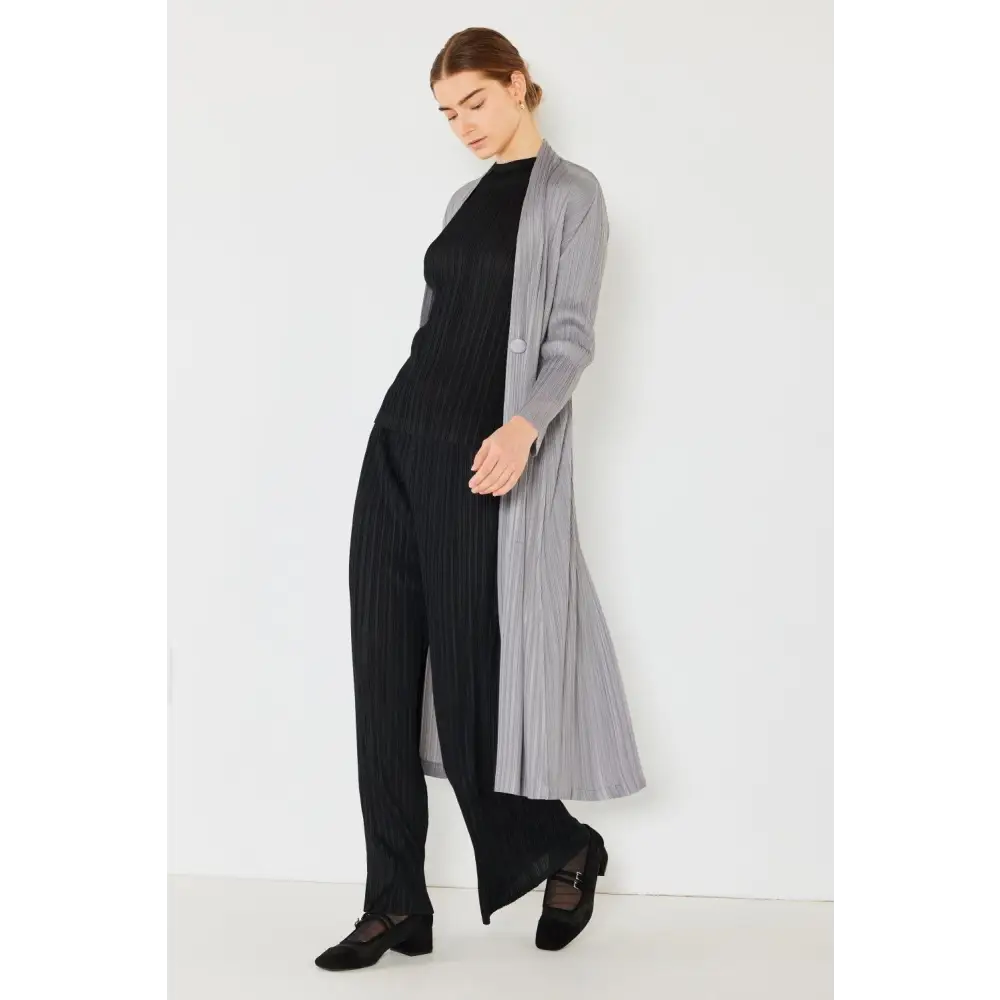 Marina West Swim Pleated Long Sleeve Cardigan