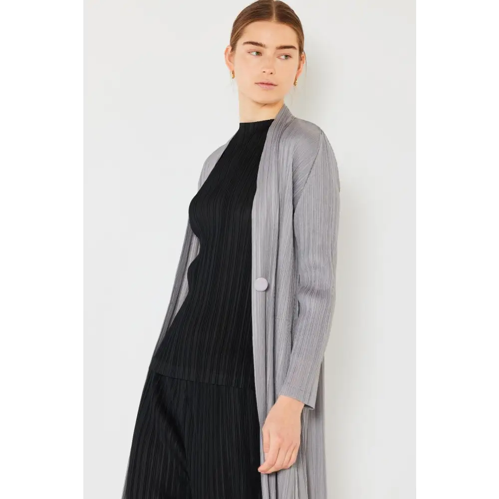 Marina West Swim Pleated Long Sleeve Cardigan