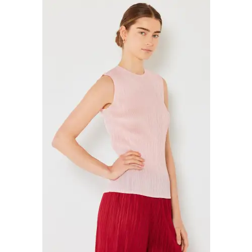 Pleated Sleeveless Tank Top