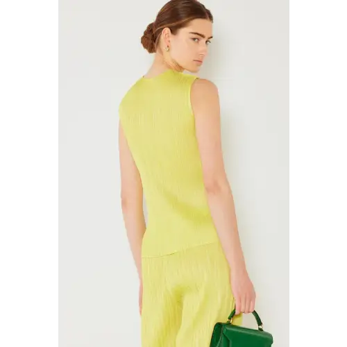Pleated Sleeveless Tank Top