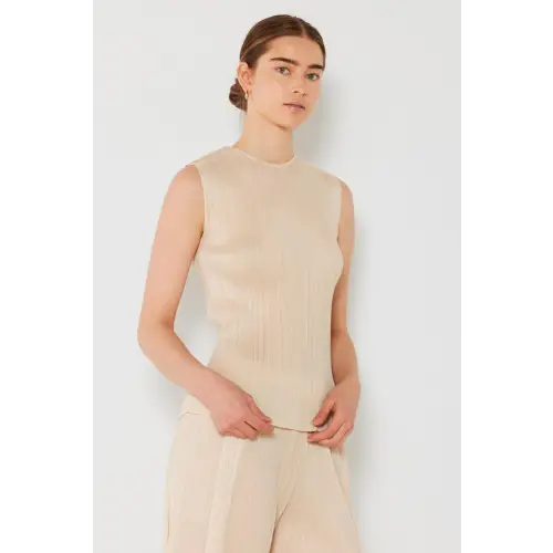 Pleated Sleeveless Tank Top