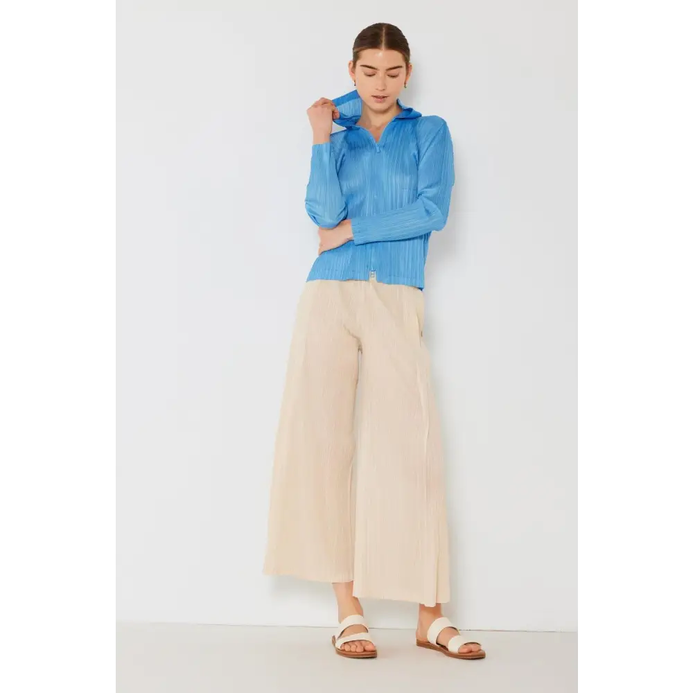 Marina West Swim Pleated Wide-Leg Pants with Side Pleat Detail