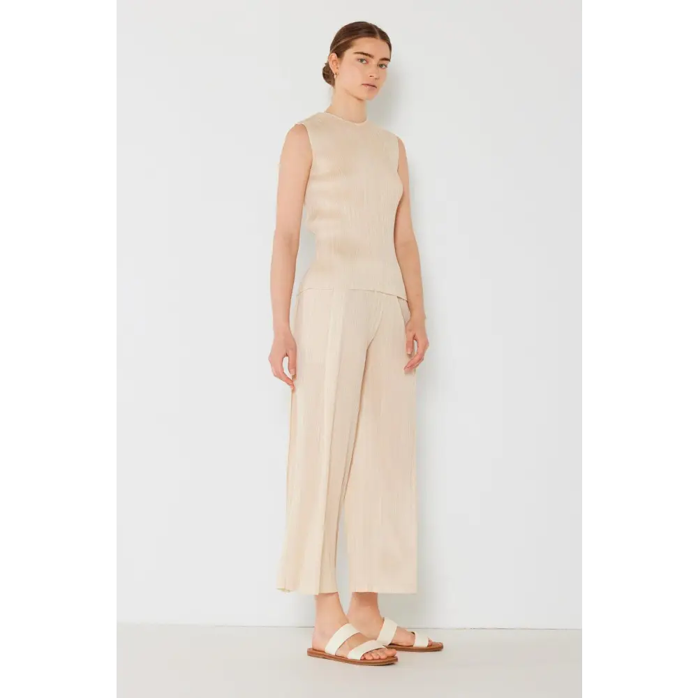 Marina West Swim Pleated Wide-Leg Pants with Side Pleat Detail