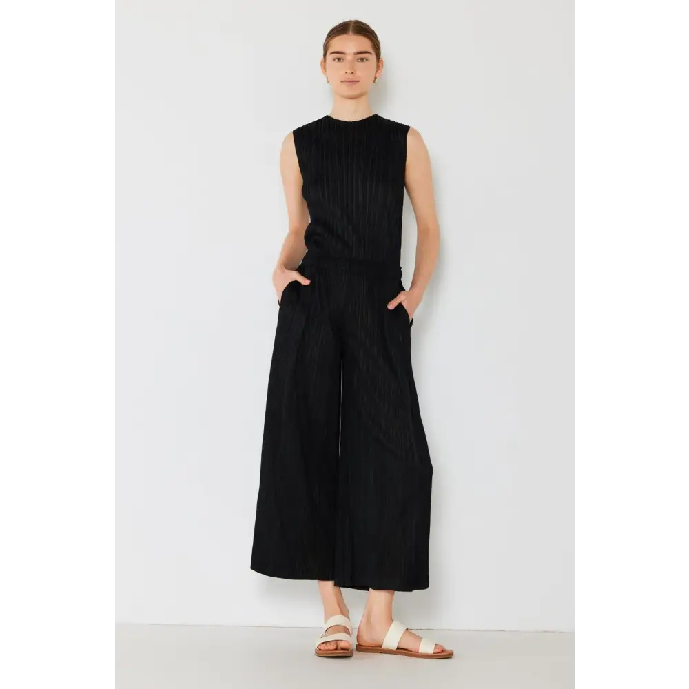 Marina West Swim Pleated Wide-Leg Pants with Side Pleat Detail