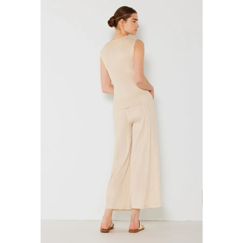 Marina West Swim Pleated Wide-Leg Pants with Side Pleat Detail