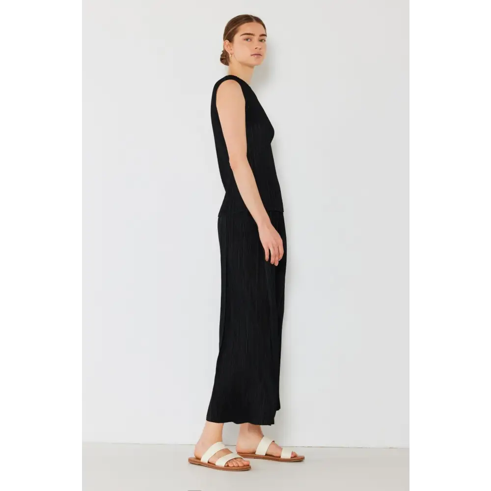 Marina West Swim Pleated Wide-Leg Pants with Side Pleat Detail