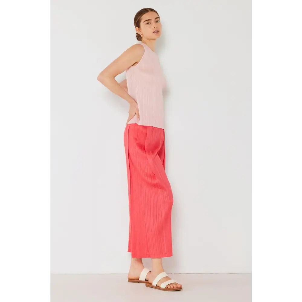 Marina West Swim Pleated Wide-Leg Pants with Side Pleat Detail