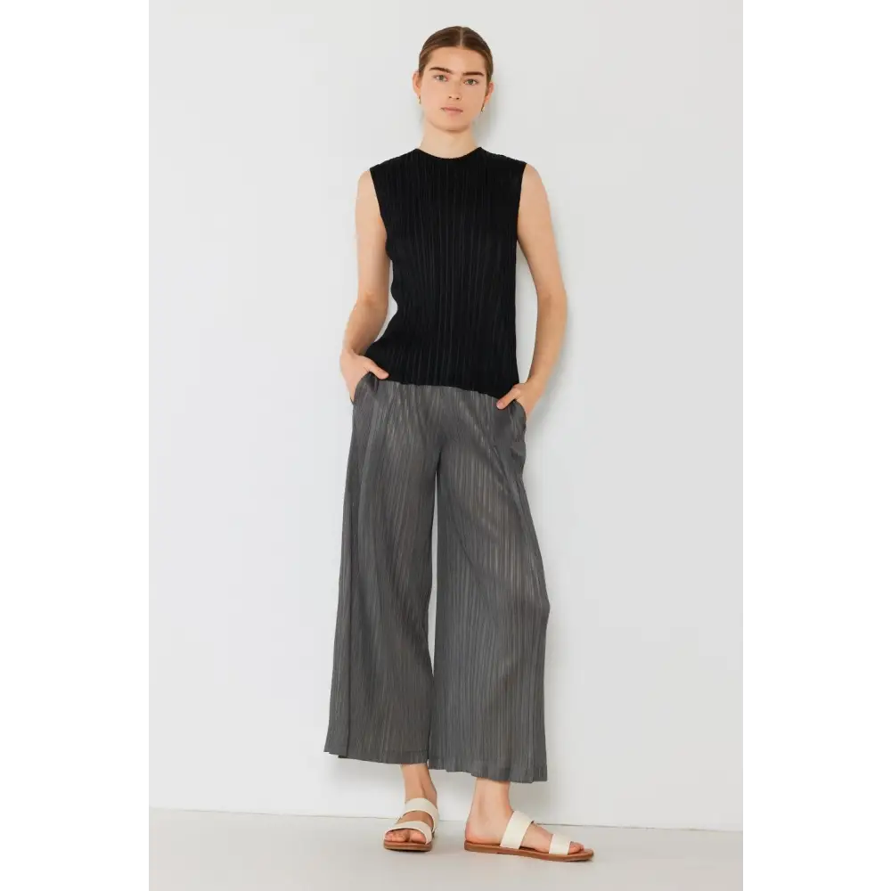 Marina West Swim Pleated Wide-Leg Pants with Side Pleat Detail