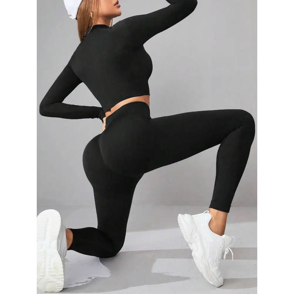 Qstyle Mock Neck Leggings Active Set with Original Tags