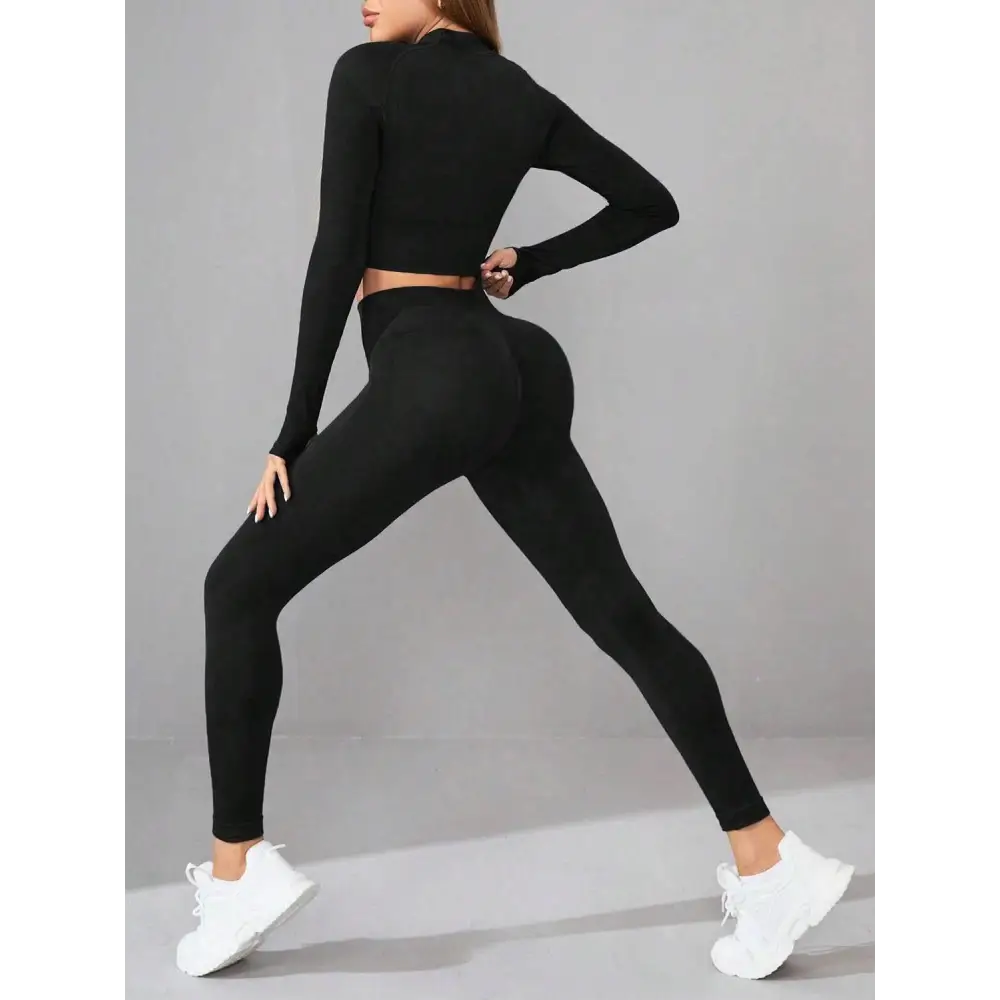 Qstyle Mock Neck Leggings Active Set with Original Tags