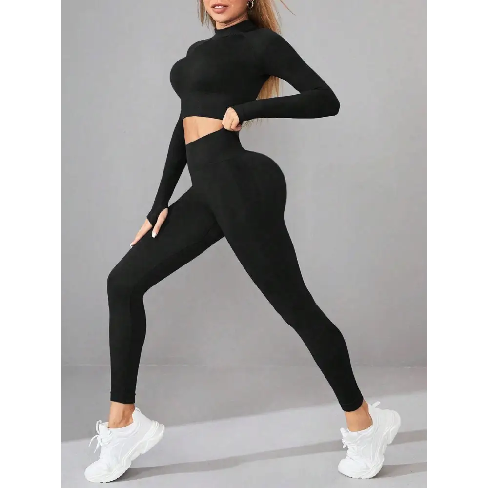 Qstyle Mock Neck Leggings Active Set with Original Tags