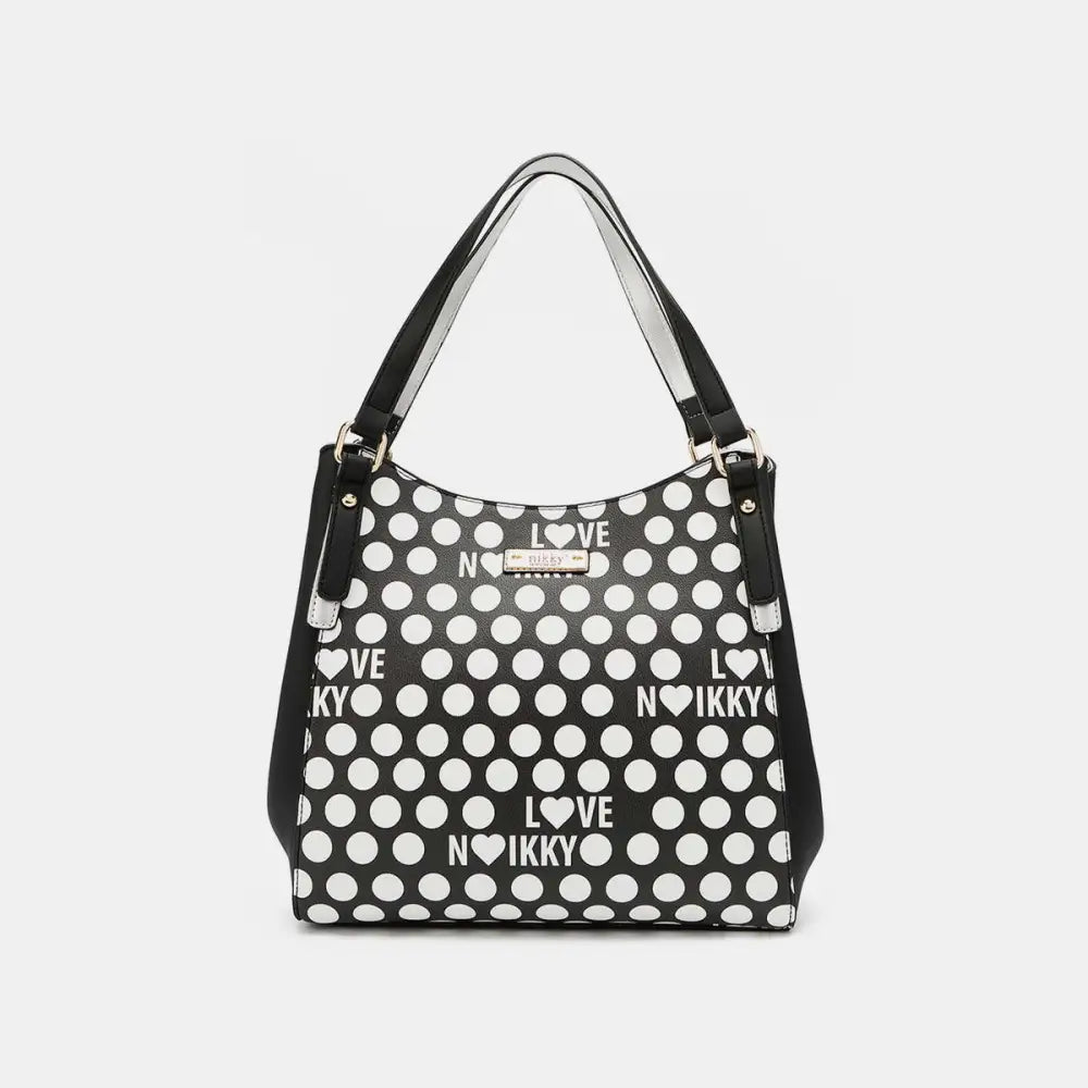 Vibrant Nicole Lee USA Contrast Polka Dot Handbag Dazzles