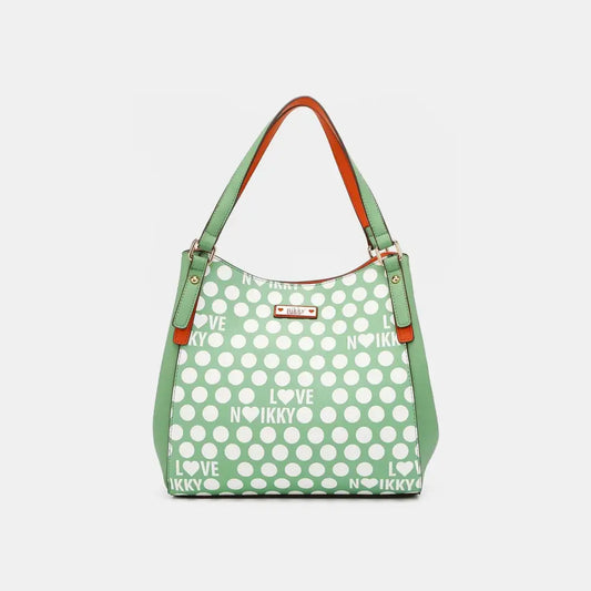 Nicole Lee USA Contrast Polka Dot Handbag - CM Fashion