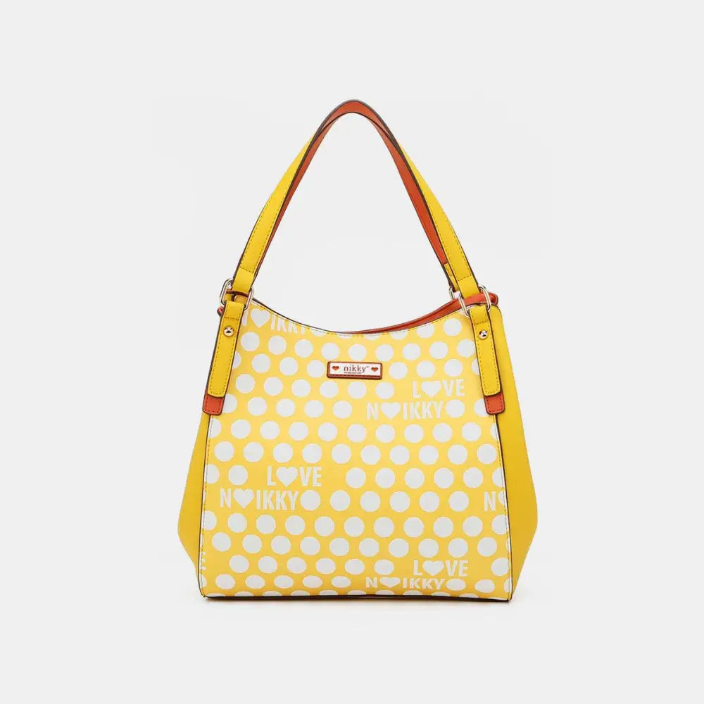 Vibrant Nicole Lee USA Contrast Polka Dot Handbag Dazzles