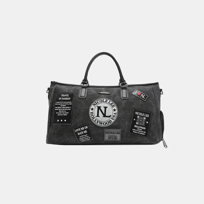 Trendy Nicole Lee Denim Patch Duffel for Stylish Travelers