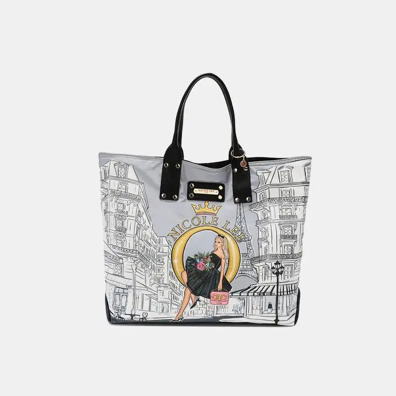 Nicole Lee's Parisian Dream Printed Reversible Handbag