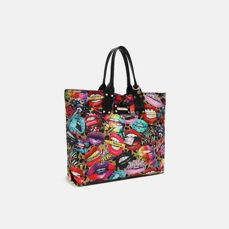 Nicole Lee's Parisian Dream Printed Reversible Handbag