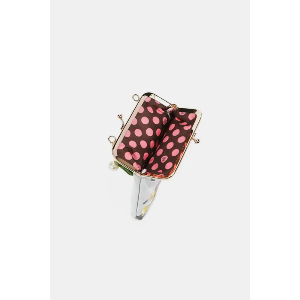 Nicole Lee USA Printed Kisslock Phone and Sunglass Purse