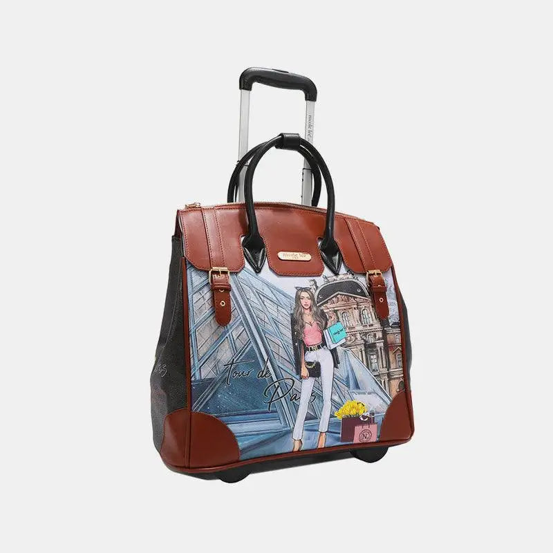 Nicole Lee's Parisian Dream Printed Rolling Tote Bag