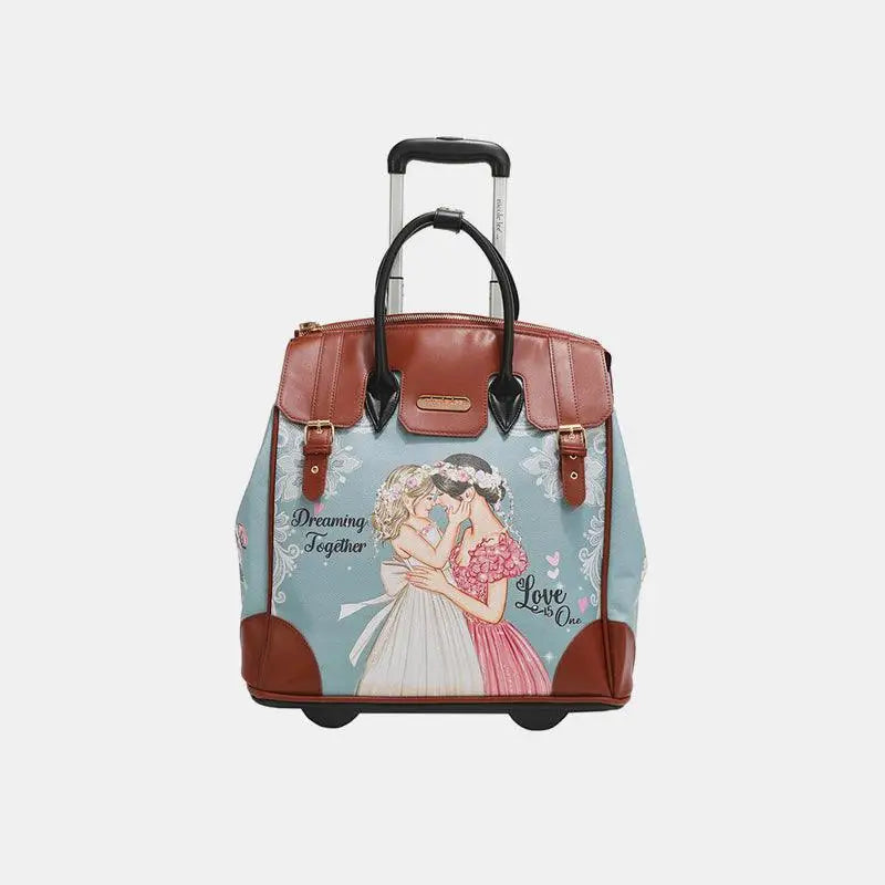 Nicole Lee's Parisian Dream Printed Rolling Tote Bag