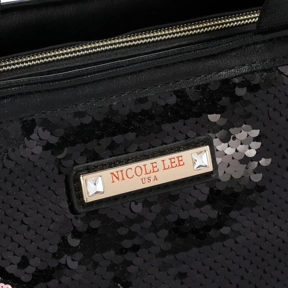 Sparkle & Shine with Nicole Lee USA Sequin Patch Tote