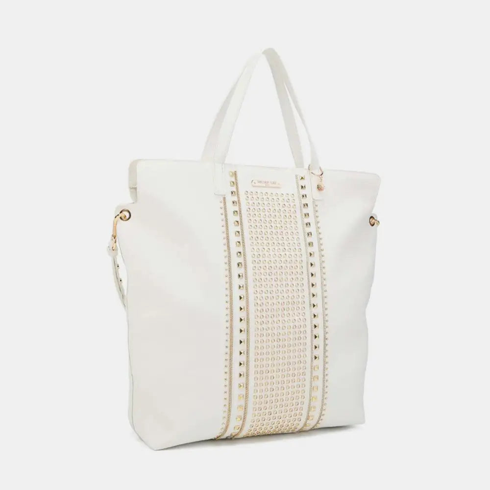 Sleek Nicole Lee USA Studded Large Tote Elevates Your Style