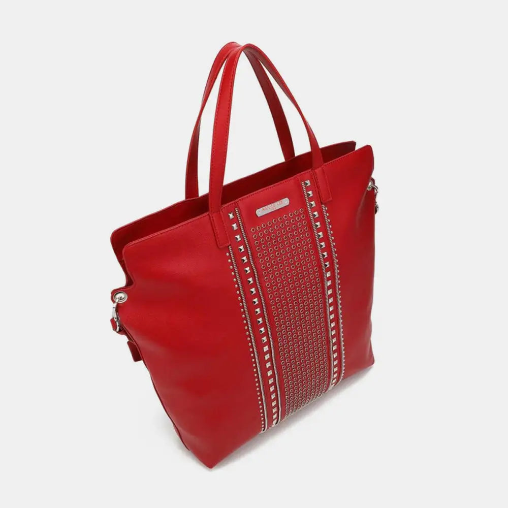 Sleek Nicole Lee USA Studded Large Tote Elevates Your Style