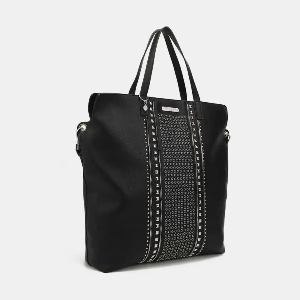 Sleek Nicole Lee USA Studded Large Tote Elevates Your Style