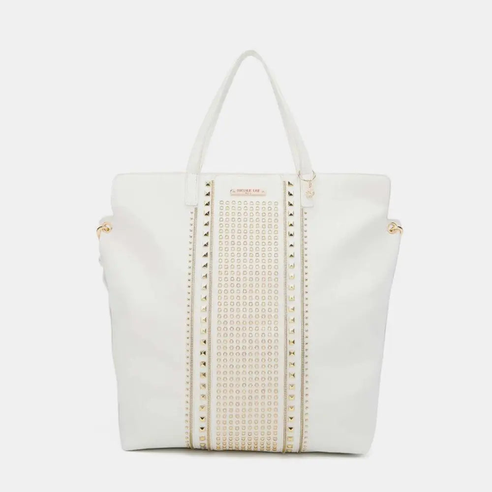 Sleek Nicole Lee USA Studded Large Tote Elevates Your Style