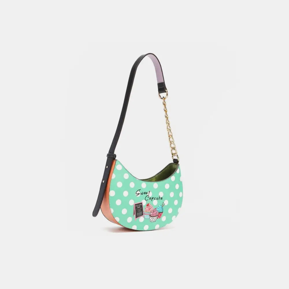 Nicole Lee Vegan Leather Polka Dot Cupcake Shoulder Bag