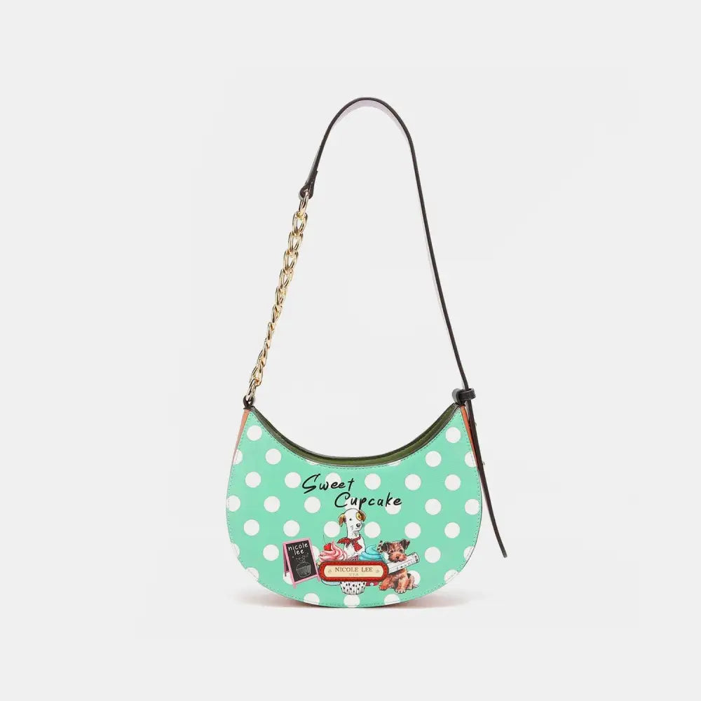 Nicole Lee Vegan Leather Polka Dot Cupcake Shoulder Bag