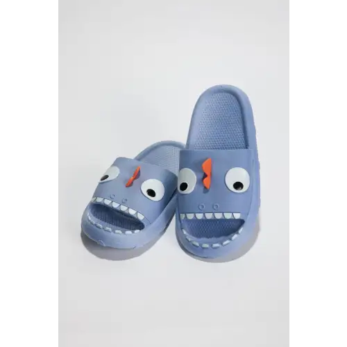 Nook Joi Monster Pillow Cloud Slides Blue Cartoon Character Sandals