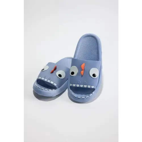 Nook Joi Monster Pillow Cloud Slides Blue Cartoon Character Sandals